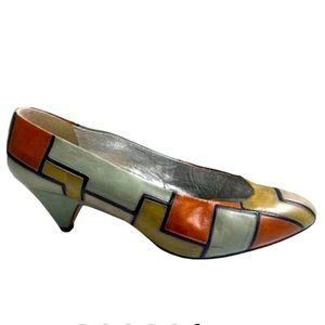 Joan & David vintage patchwork pumps